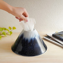 画像をギャラリービューアに読み込む, 雪景色藍富士 ティッシュディスペンサー(ティッシュケース)