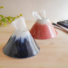 画像をギャラリービューアに読み込む, 雪景色藍富士 ティッシュディスペンサー(ティッシュケース)