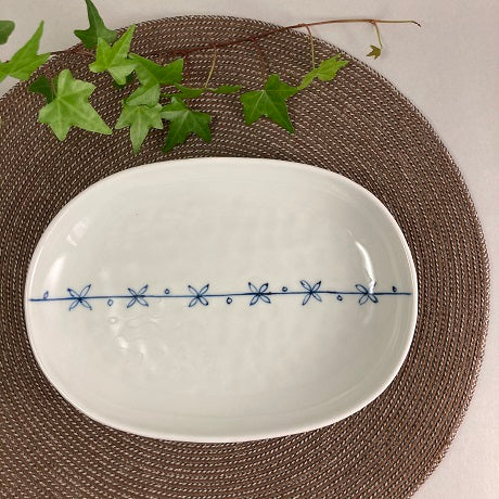 有田焼】連花（青） 楕円皿 – 食器・陶器・磁器 - アウトレット