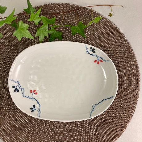 有田焼】つる花 楕円皿 – 食器・陶器・磁器 - アウトレット通販