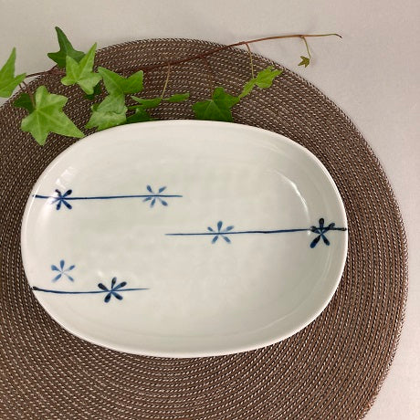 有田焼】小花文 楕円皿 – 食器・陶器・磁器 - アウトレット通販 - 肥前