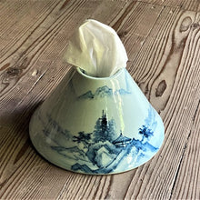 画像をギャラリービューアに読み込む, 青磁山水 ティッシュディスペンサー(ティッシュケース)